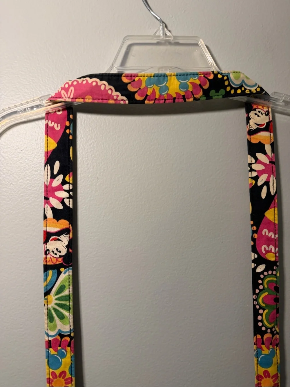 Vera Bradley Disney Parks Black Quilted Crossbody with Bright Floral Print